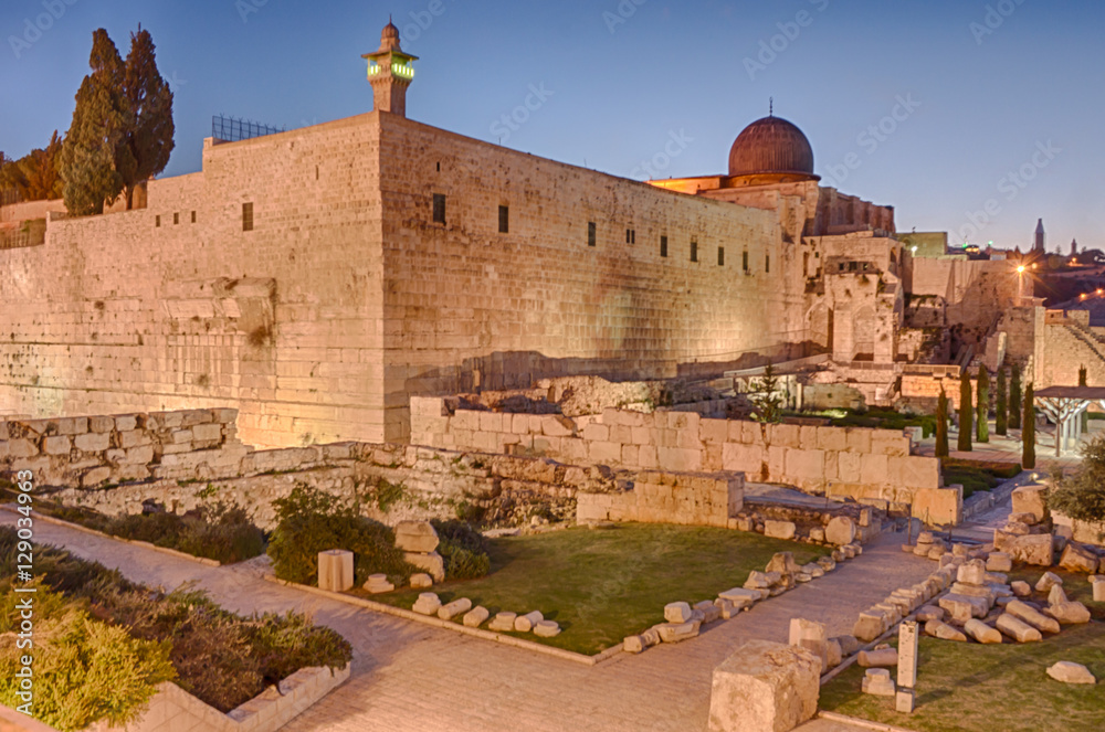 Archaeological Excavations next tto the Western Wall in the OLd City of Jerusalem