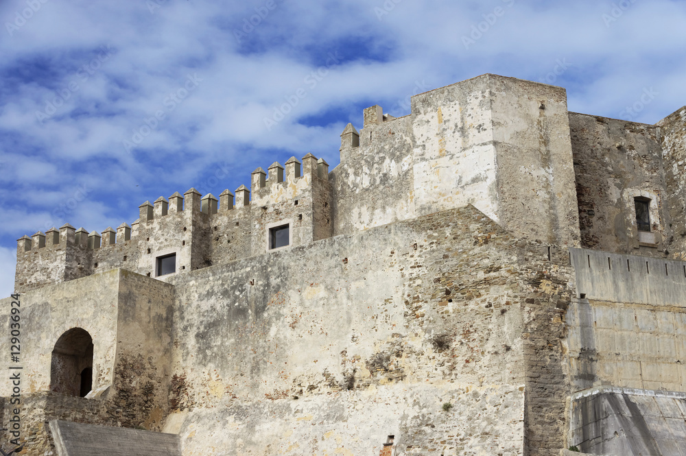 The Castle of Guzman El Bueno in Tarifa, Spain originally built as an alcazar (Moorish fortress)