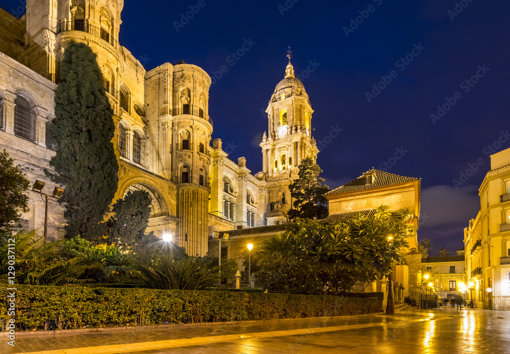 Malaga Cathedral in Andalusia, southern Spain