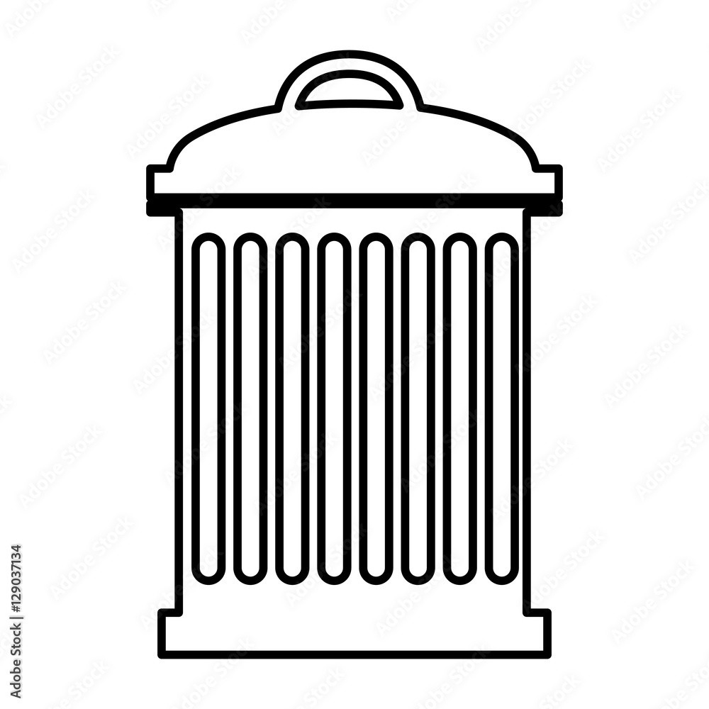 Trash icon. Recycle ecology eco and save theme. Isolated design. Vector illustration Trash icon. Recycle ecology eco and save theme. Isolated design. Vector illustration