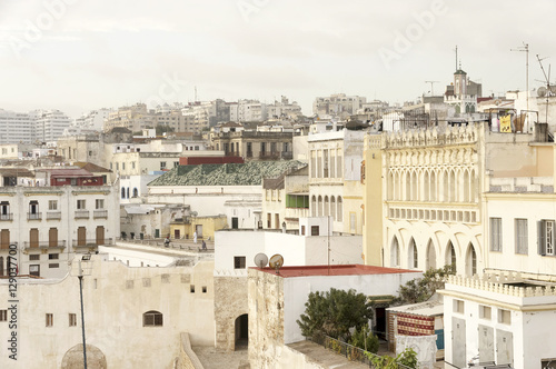 Tangier city and port, coastal landscape, Morocco, Africa