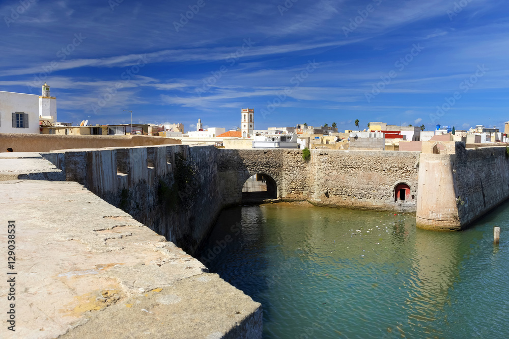Architectural detail of Mazagan, El Jadida, Morocco - a Portuguese Fortified Port City registered as a UNESCO World Heritage Site