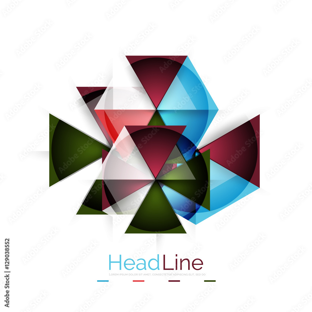 Vector 3d geometric abstract background