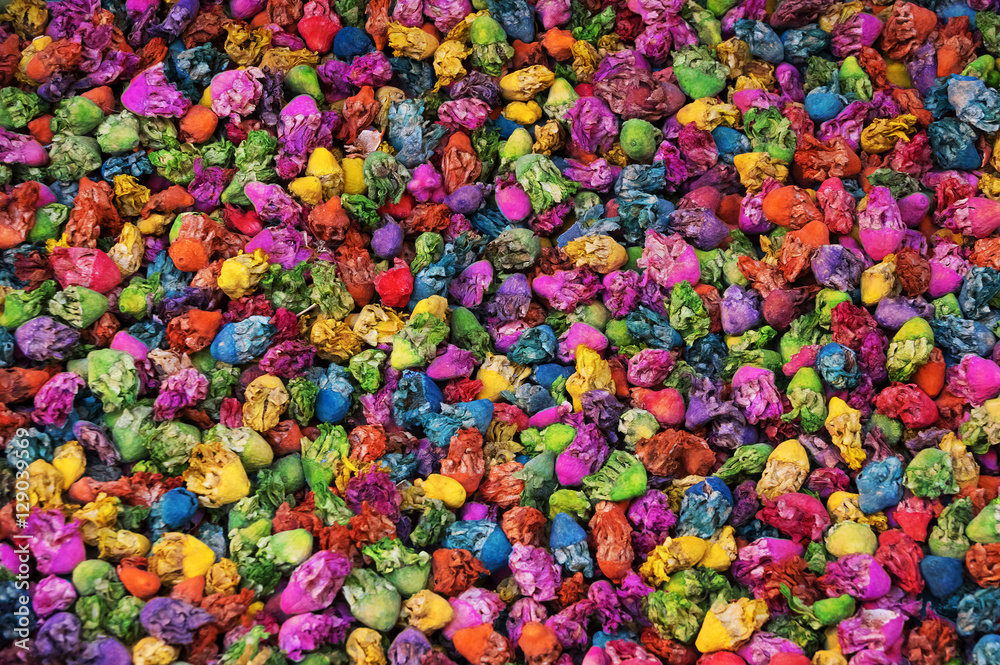 Dry rose buds on the market in Chefchaouen, Morocco, Africa Dry rose buds on the market in Chefchaouen, Morocco, Africa
