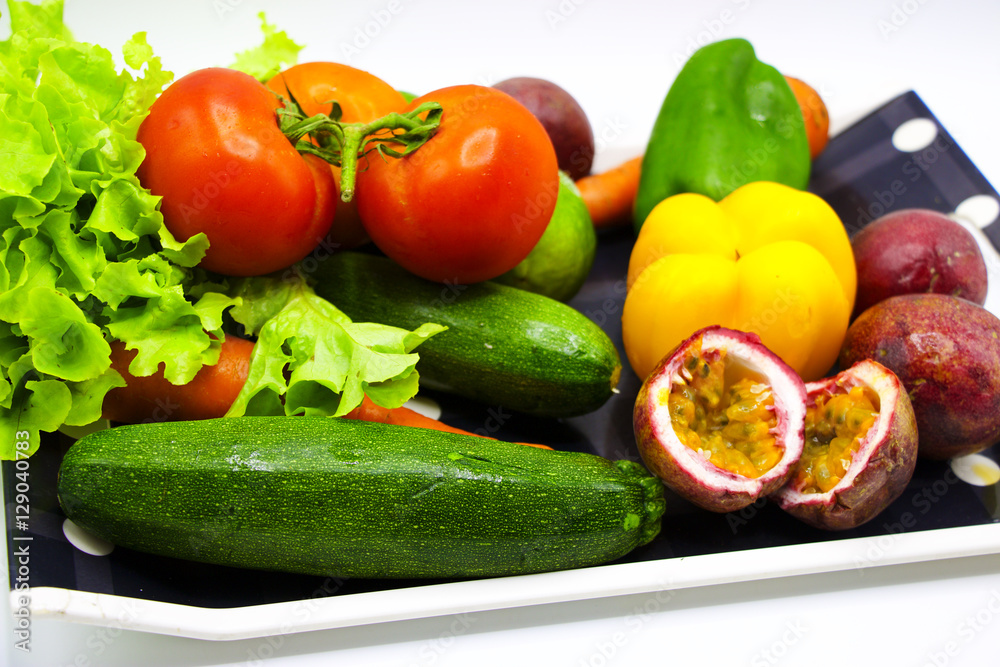 Mixed vegetable on the tray