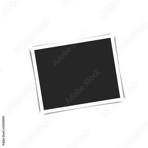 Retro photo frame with shadow. Vector illustration