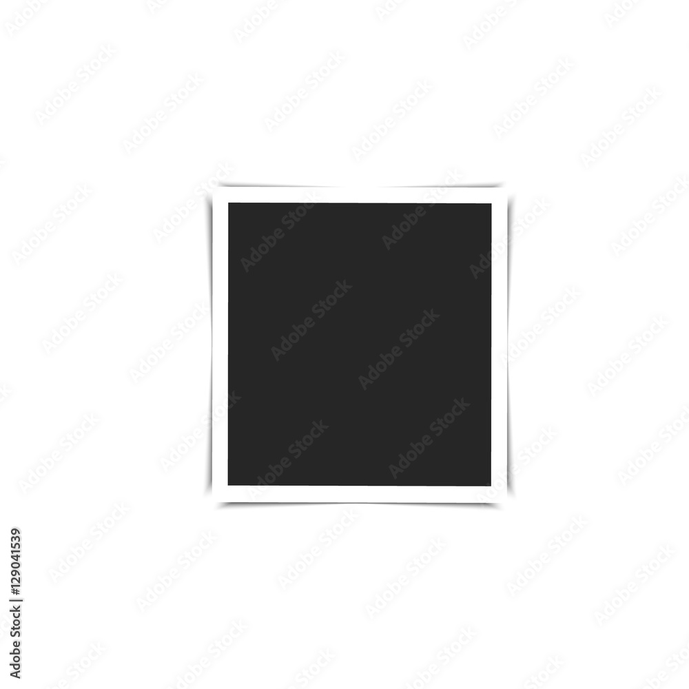 Retro photo frame with shadow. Vector illustration Retro photo frame with shadow. Vector illustration