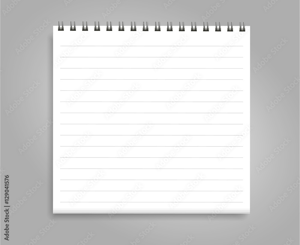 blank realistic spiral notepad notebook isolated on white vector blank realistic spiral notepad notebook isolated on white vector