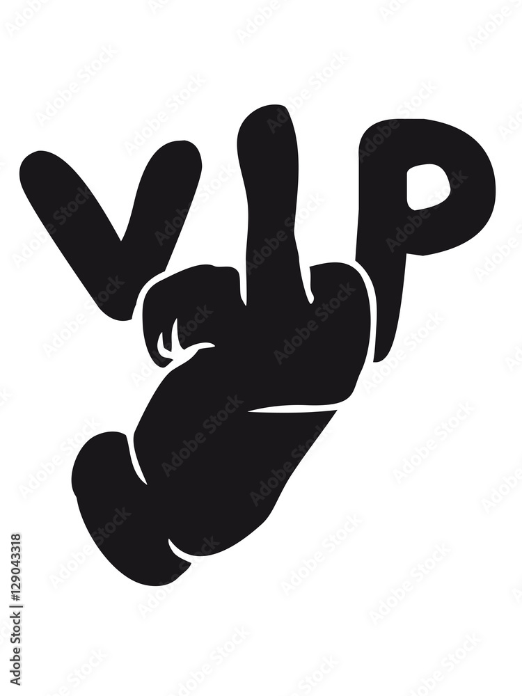 Design Insult Hand Sign Medium Finger Jerk Fuck You Off Cartoon Comic Friends Team Logo Member Stamp Vip Person Important Particularly Party Shirt Motiv Cool Celebrate Chef Stock Illustration Adobe Stock