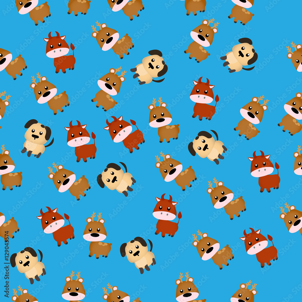 Obraz premium illustration of a Cute bull