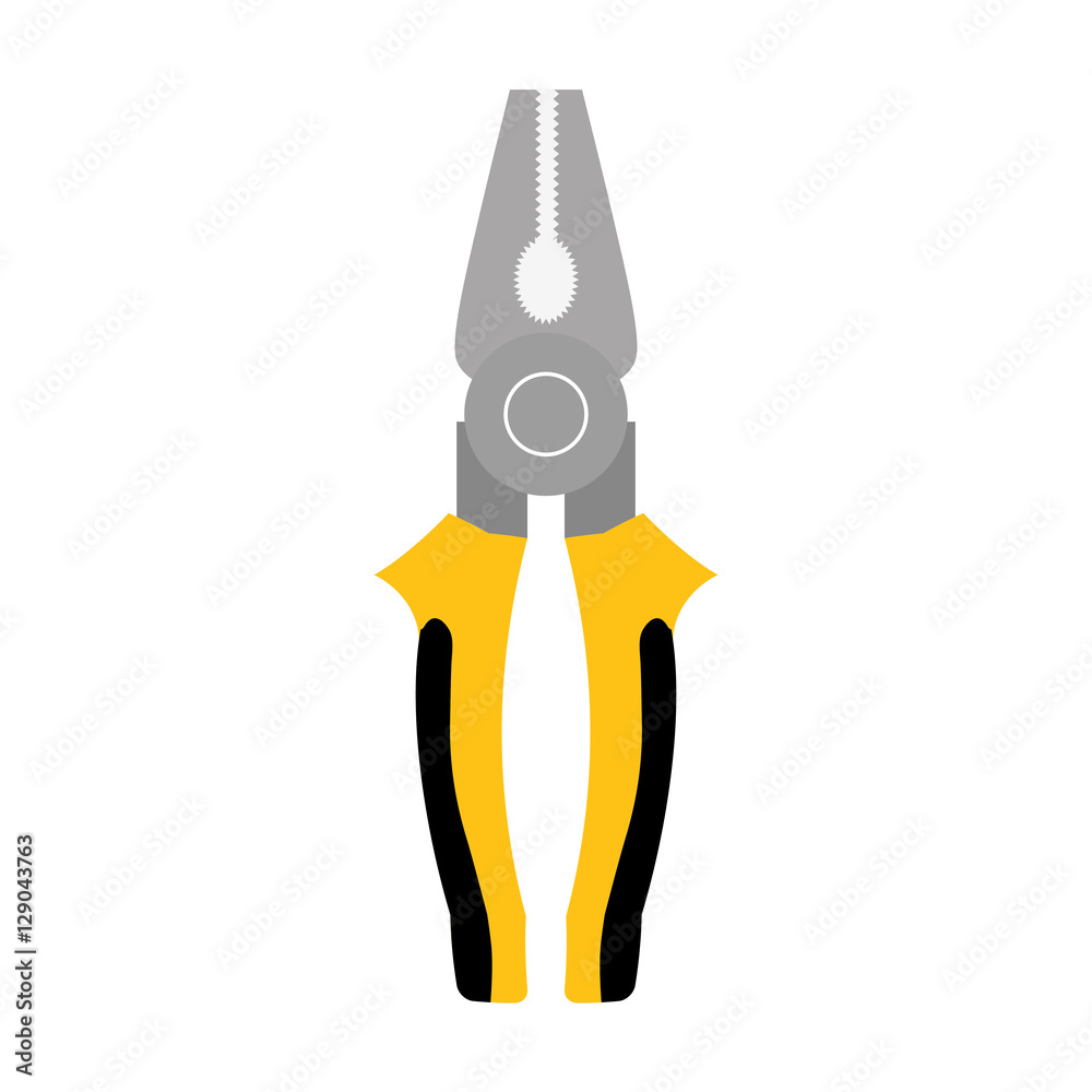 pliers over white background. repairs tools design. vector illustration pliers over white background. repairs tools design. vector illustration