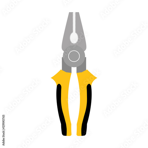 pliers over white background. repairs tools design. vector illustration