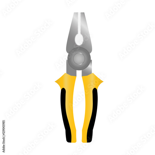 pliers over white background. repairs tools design. vector illustration