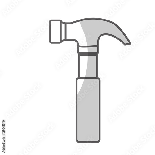 hammer tool icon image vector illustration design 