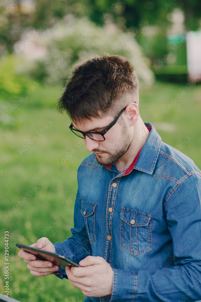 guy with headphones