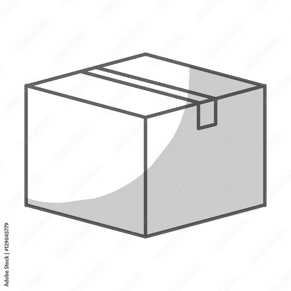 carton box icon over white background. vector illustration