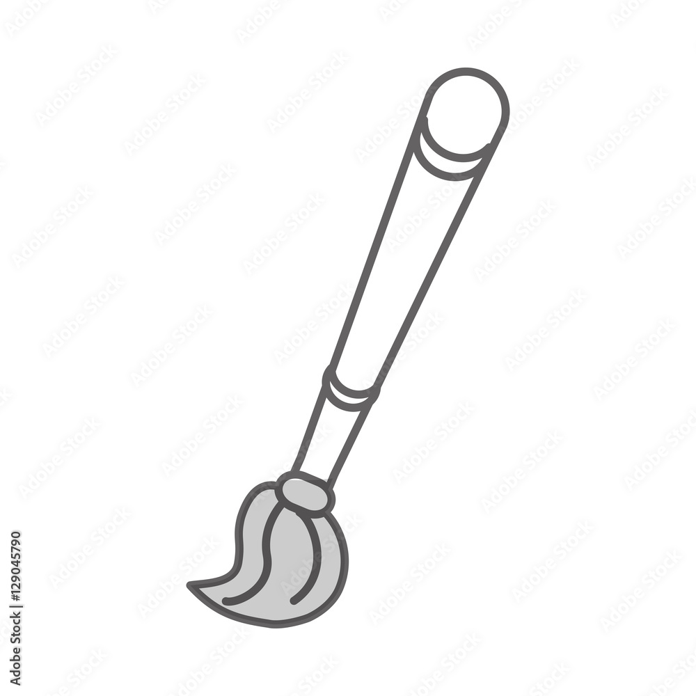 paint brush icon over white background. vector illustration paint brush icon over white background. vector illustration
