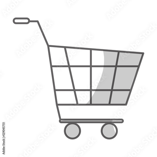 supermarket cart icon over white background. vector illustration