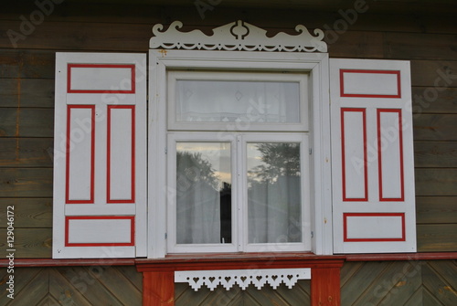Okno w domu na Podlasiu