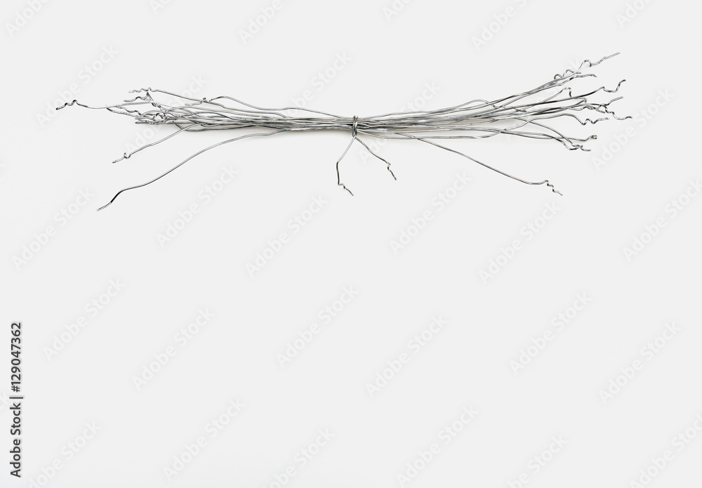 Fototapeta premium Twisted Aluminum Wire Top Border