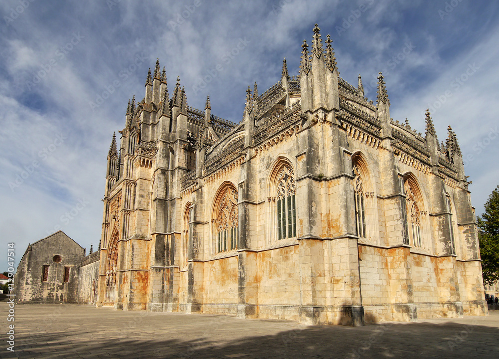 Monastery of Batalha. Is one of the most important Gothic sites in Portugal. District of Leiria, Portugal. October 6, 2016