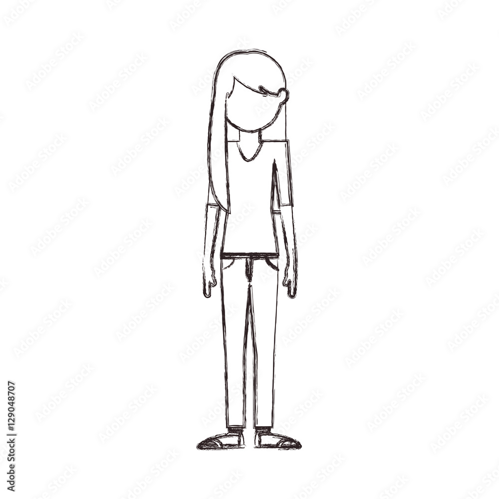 Girl icon. Female avatar person people and human theme. Isolated design. Vector illustration Girl icon. Female avatar person people and human theme. Isolated design. Vector illustration