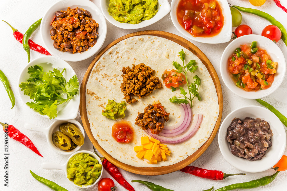 タコス メキシコ料理 Tacos set Mexican food タコス メキシコ料理 Tacos set Mexican food