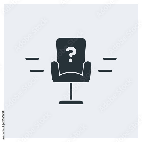 Vacancy icon, hiring icon, empty place icon