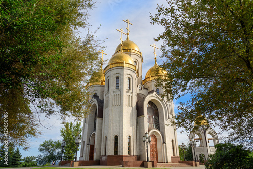 Temple of All Saints. Memorial complex Mamayev Kurgan in Volgograd