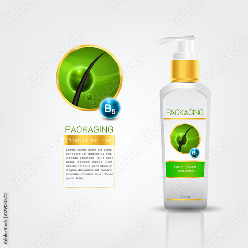 Shampoo bottle body care product with label design on shampoo bottle. Conditioner shampoo template mock up.