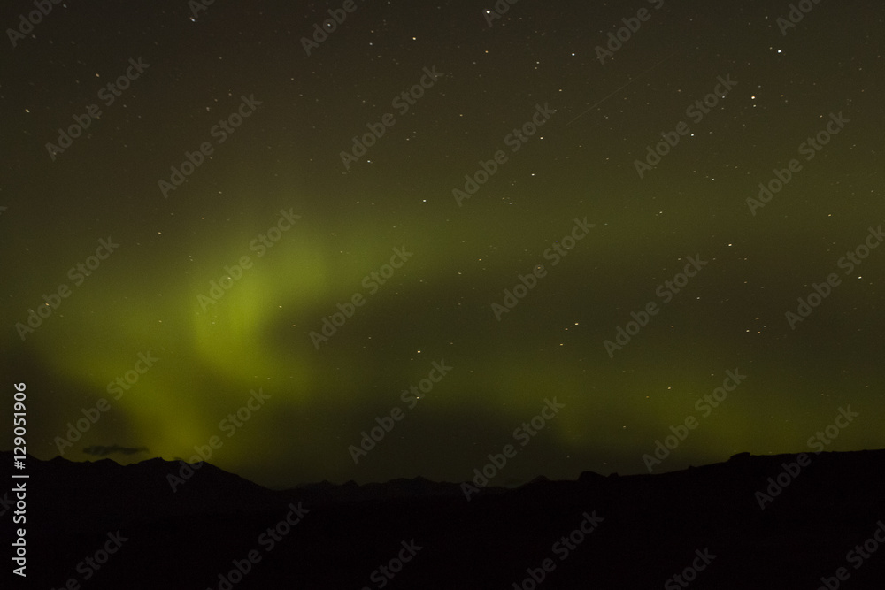 Northern Lights and a shooting star from Kesugi Ridge, Alaska. Northern Lights and a shooting star from Kesugi Ridge, Alaska.