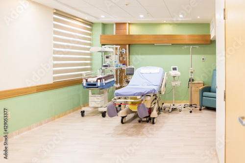 Photography Empty bed in maternity ward at a hospital