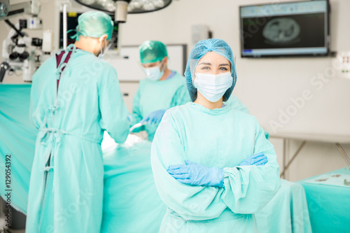 Female surgeon in the operating room