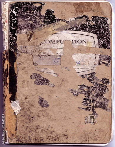 Composition notebook cover background.