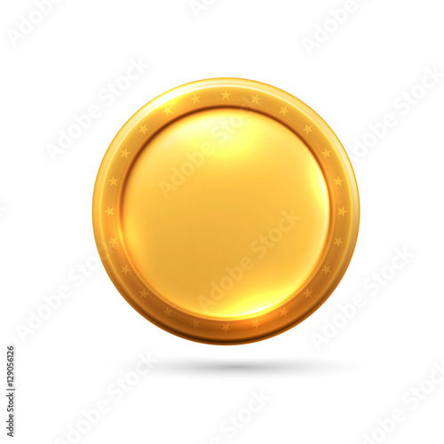gold coin isolated on a white background