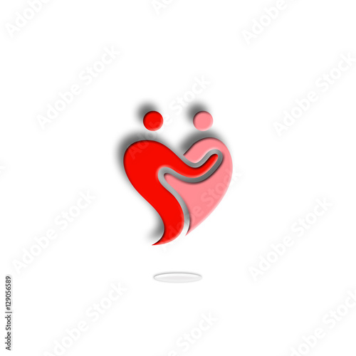 love, heart, heart people, symbol of love, logo love, icon love