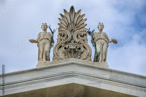 Sculptures, pediment on the roof of Zappeion megaron in Athens,Grrece