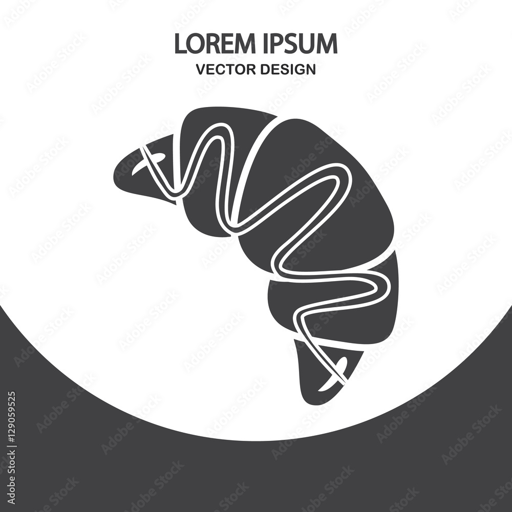 Obraz premium Croissant icon. Simple design for web and mobile