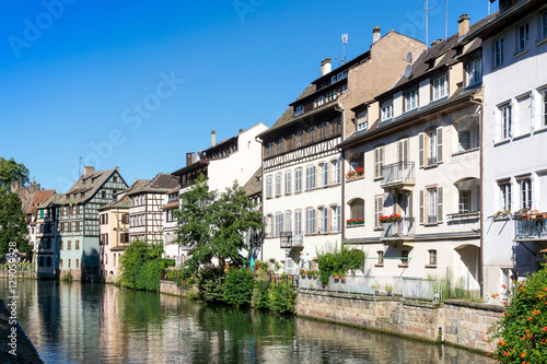 Beautiful view of ancient buildings at Strasbourg, Alsace, Franc