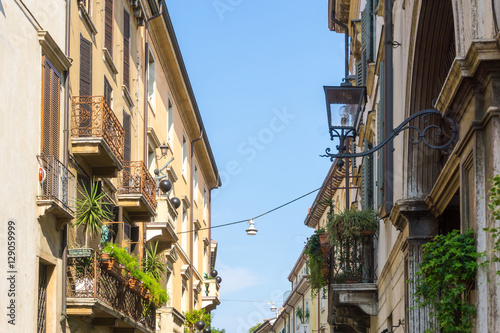 Beautiful street view of Verona center which is a world heritag