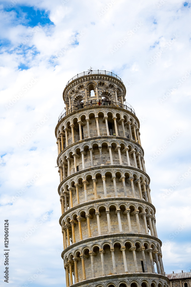 Leaning Tower of Pisa in Tuscany,Italy. a Unesco World Heritage