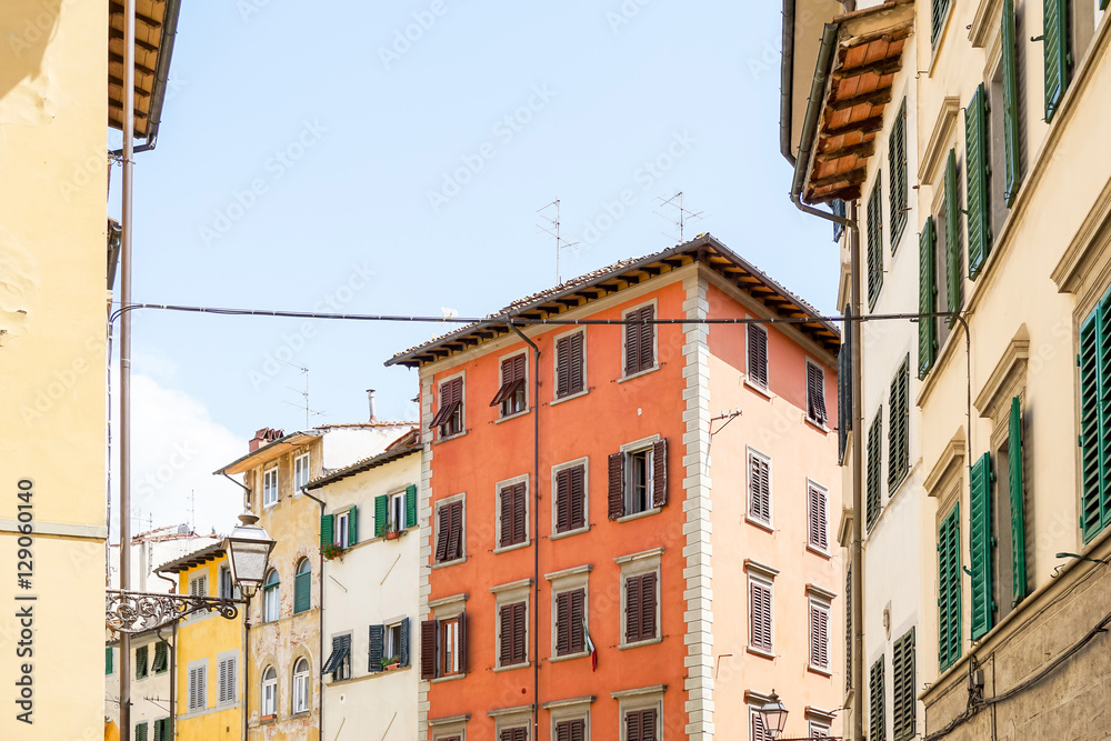 street view of Old Town Florence Tuscany, Italy