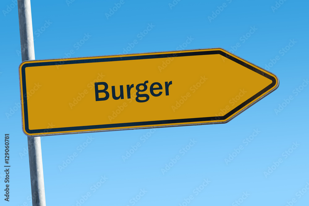 Fototapeta premium Schild 65 - Burger