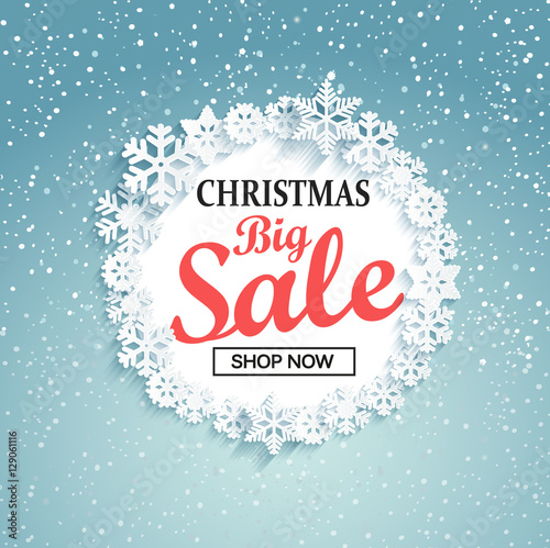 Concept of christmas big sale, vector.