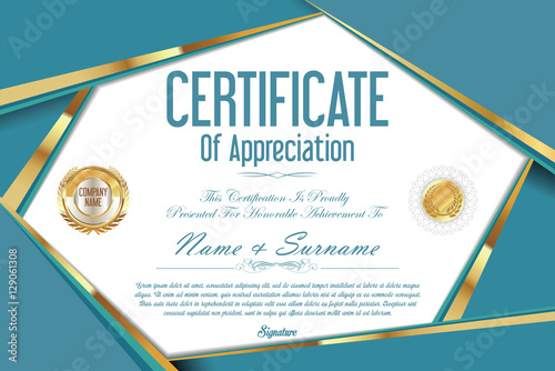 Luxury certificate or diploma template