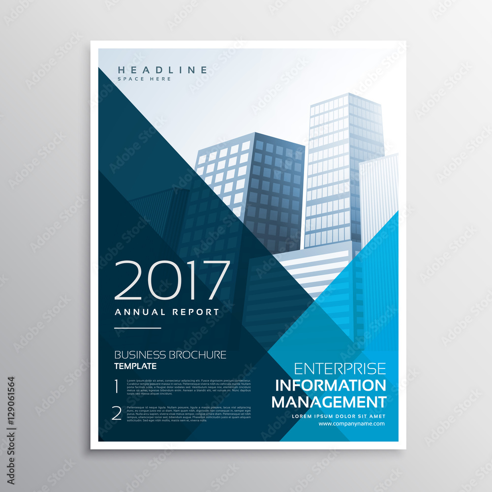 Fototapeta premium abstract modern business leaflet flyer template design in a4 siz
