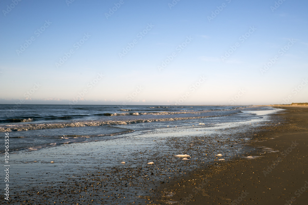 Danish coastline sky blue