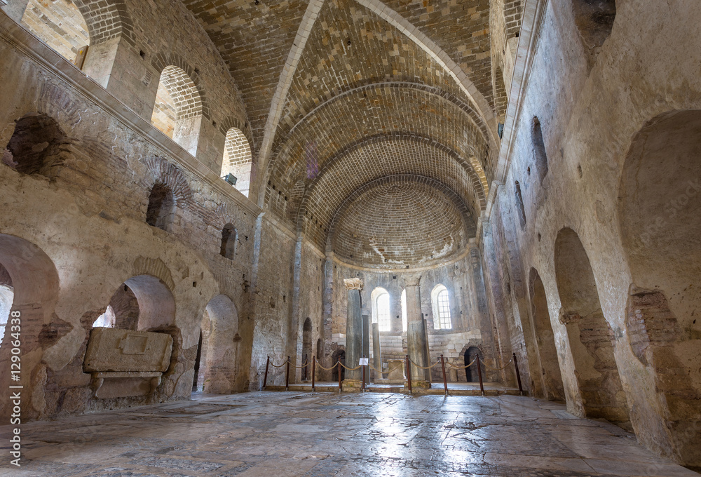 Interior of the St. Nicholas Church (Santa Claus) in Demre, Turkey.