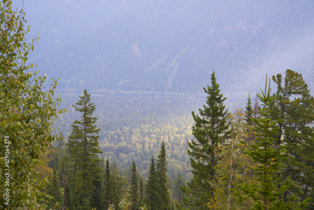 Obraz premium The wild and desolate mountains of the Khamar-Daban.