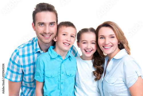 Portrait of the happy european family with children © Valua Vitaly
